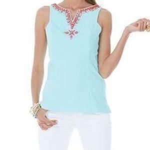 NWT Lilly Pulitzer Jackie Beaded Shell Top